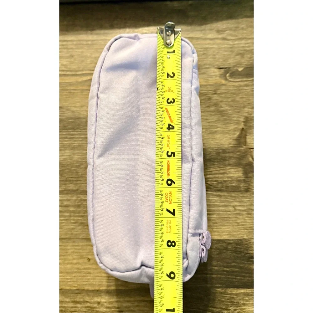 Angoo Pencil Case Large Capacity Lilac Purple Canvas Multi-Compartment Excellent